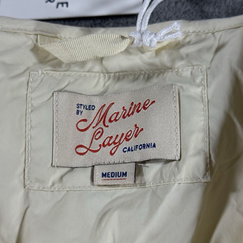 Marine Layer NWT Marina Down Vest Diamond Quilted Antique White Cream Med - Picture 4 of 5